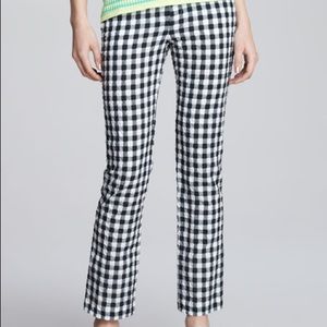 Nanette Lepore Gingham Straight Leg Pants